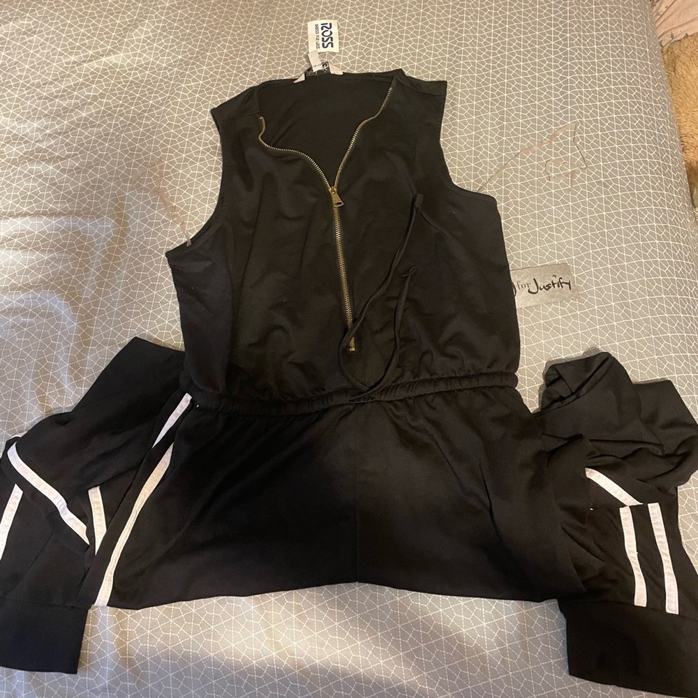 1X, Black, jumpsuit